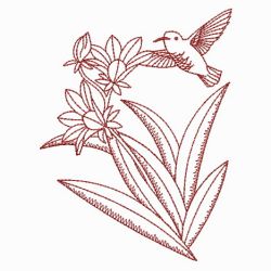 Redwork Hummingbirds 08(Md) machine embroidery designs