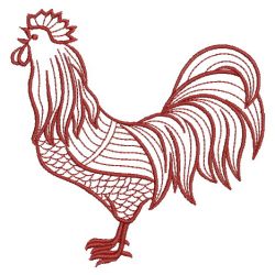 Redwork Roosters 09(Sm) machine embroidery designs