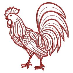 Redwork Roosters 10(Md) machine embroidery designs