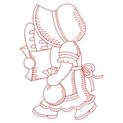 Redwork Sunbonnet Fun 04(Md) machine embroidery designs