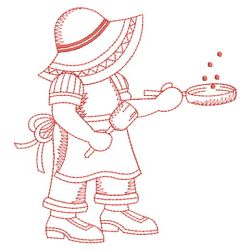 Redwork Sunbonnet Fun 06(Sm) machine embroidery designs