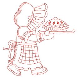 Redwork Sunbonnet Fun 09(Md) machine embroidery designs