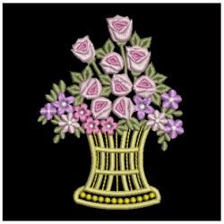 Heirloom Rose Baskets 04 machine embroidery designs