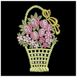 Heirloom Rose Baskets 08 machine embroidery designs