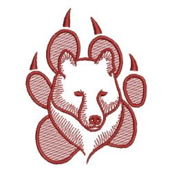 Redwork Wolf machine embroidery designs