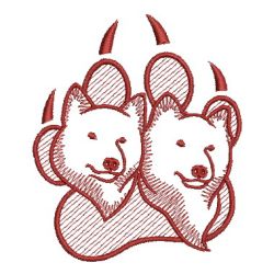 Redwork Wolf 05 machine embroidery designs