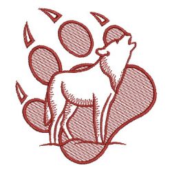 Redwork Wolf 07 machine embroidery designs