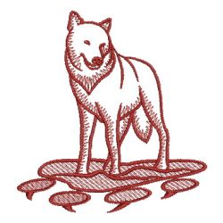 Redwork Wolf 10 machine embroidery designs