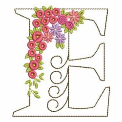 Floral Alphabet 05 machine embroidery designs