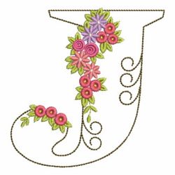 Floral Alphabet 10 machine embroidery designs
