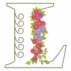 Floral Alphabet 12 machine embroidery designs