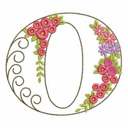 Floral Alphabet 15 machine embroidery designs