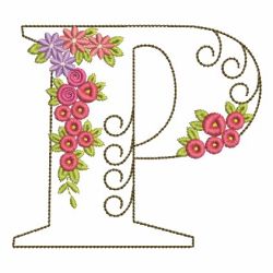 Floral Alphabet 16 machine embroidery designs