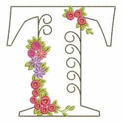Floral Alphabet 20 machine embroidery designs
