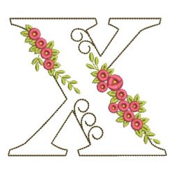 Floral Alphabet 24 machine embroidery designs