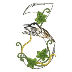 Hummingbird Numbers 03 machine embroidery designs