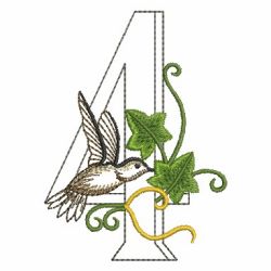 Hummingbird Numbers 04 machine embroidery designs