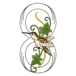 Hummingbird Numbers 08 machine embroidery designs