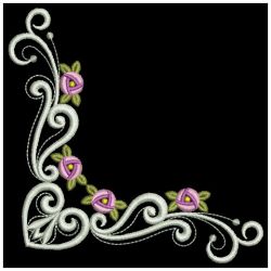 Bullion Rose Corners 2 05(Lg) machine embroidery designs