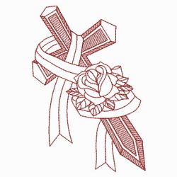 Redwork Rose Cross 2 01(Md) machine embroidery designs