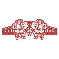 Redwork Rose Borders 02(Md) machine embroidery designs