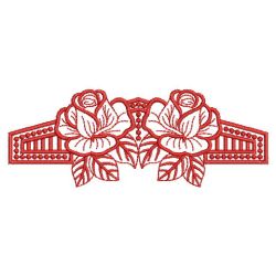 Redwork Rose Borders 02(Lg) machine embroidery designs