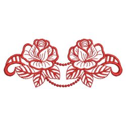 Redwork Rose Borders 07(Lg) machine embroidery designs