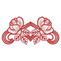 Redwork Rose Borders 10(Md) machine embroidery designs