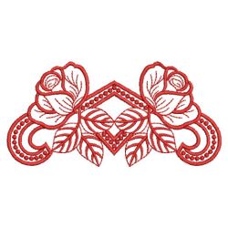 Redwork Rose Borders 10(Lg) machine embroidery designs