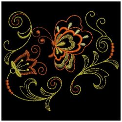 Jacobean Butterfly 01 machine embroidery designs