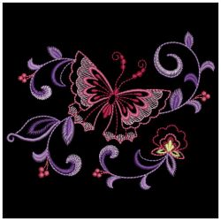 Jacobean Butterfly 09 machine embroidery designs