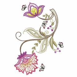 Jacobean Blooms 4 05(Lg) machine embroidery designs