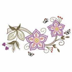 Jacobean Blooms 4 06(Sm) machine embroidery designs