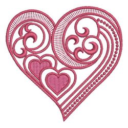 Fancy Hearts 10 machine embroidery designs