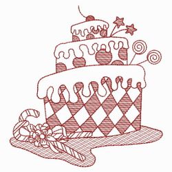 Redwork Cakes 01(Lg) machine embroidery designs