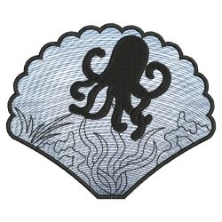 Sea Creatures Silhouettes(Lg) machine embroidery designs
