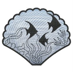 Sea Creatures Silhouettes 02(Md) machine embroidery designs