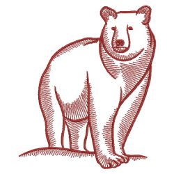 Redwork Bear 03