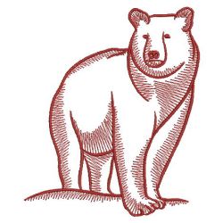 Redwork Bear 03 machine embroidery designs