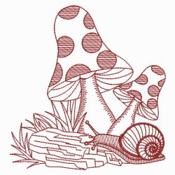 Redwork Mushroom 03(Lg) machine embroidery designs