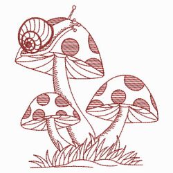 Redwork Mushroom 04(Lg) machine embroidery designs