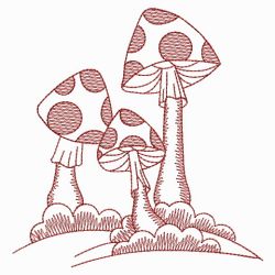 Redwork Mushroom 07(Lg)