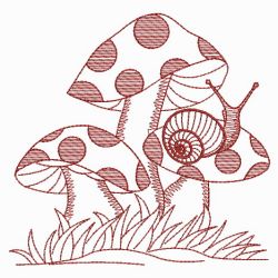 Redwork Mushroom 08(Sm) machine embroidery designs