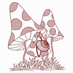 Redwork Mushroom 09(Lg) machine embroidery designs