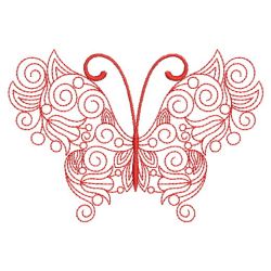 Redwork Floral Butterflies 02(Md)