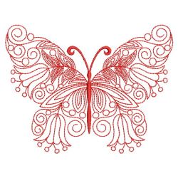 Redwork Floral Butterflies 04(Md)