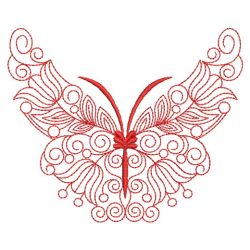 Redwork Floral Butterflies 05(Sm) machine embroidery designs