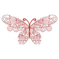 Redwork Floral Butterflies 06(Md) machine embroidery designs