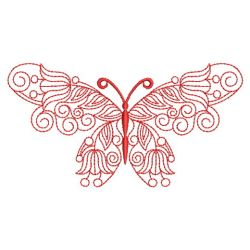 Redwork Floral Butterflies 06(Sm) machine embroidery designs