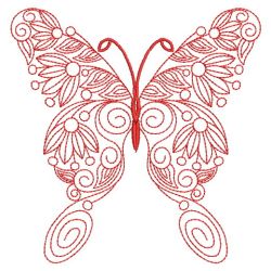 Redwork Floral Butterflies 08(Sm) machine embroidery designs